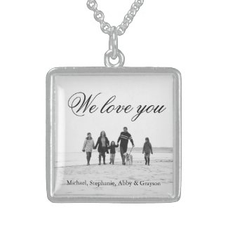 Love for Mom Family Photo Necklace
