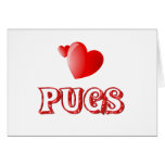 Love for Pugs Greeting Cards