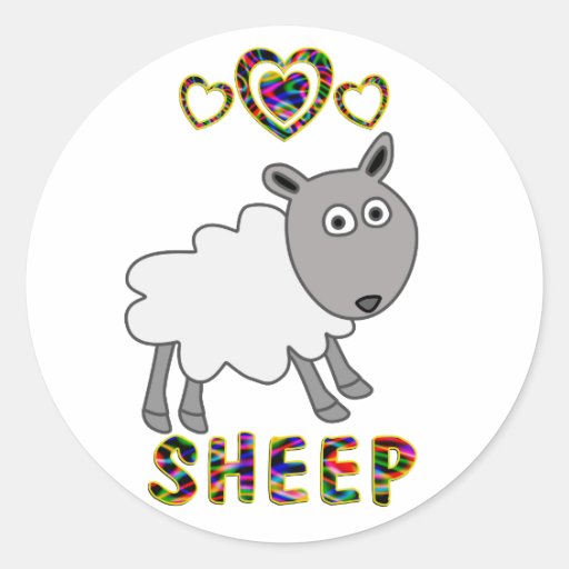 Love for Sheep Sticker Zazzle
