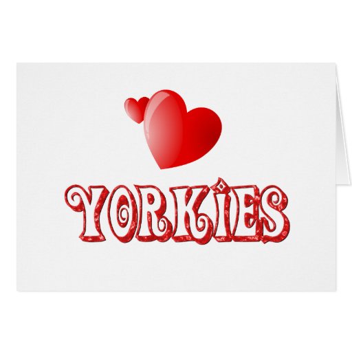 Love for Yorkies Greeting Card