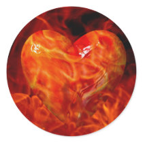 Love Forged in Flame Round Stickers