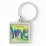 Love Fresh Spring Artwork Word Painting Keychain