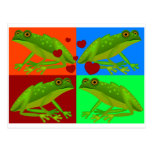 Love Frogs Patchwork Post Card