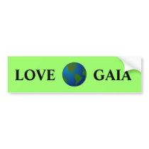 Love Gaia bumper stickers by coastalyogagirl Love Gaia bumper stickers