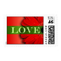 Love Gerbera Daisy Wedding Postage Stamp by TDSwhite Love Gerbera Daisy Wedding Postage Stamp