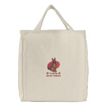 Love German Shepherd embroidered bags by Diva_Pets Love German Shepherd embroidered bags