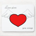 Love gives wings mousemat mousepad