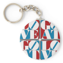 LOVE GOAT BLOCKS KEYCHAIN