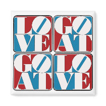 LOVE GOAT BLOCKS REFRIGERATOR MAGNET
