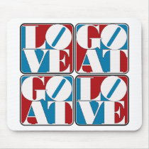 LOVE GOAT BLOCKS MOUSE PADS