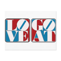 LOVE GOAT BLOCKS POSTCARDS