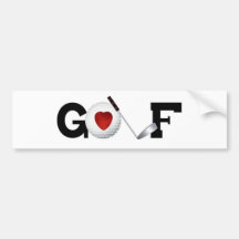 Love golf bumper stickers