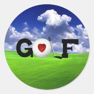 Love Golf Stickers
