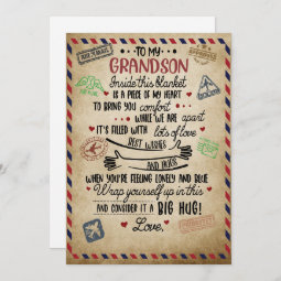 Love Grandson Letter To My Grandson From Grandma Holiday Card Zazzle