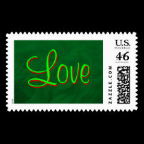 Love Green Beauty Postage - Customizable stamps
