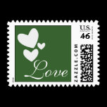 Love Green Heart Postage