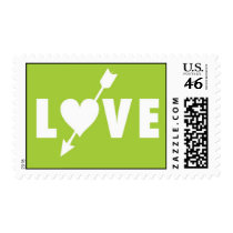 Love - Green Theme Postage