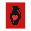 Love Grenade - Love is a Battlefield postcards