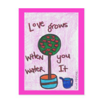 Love GrowS PostCard by Kianmaartgallery Love GrowS PostCard