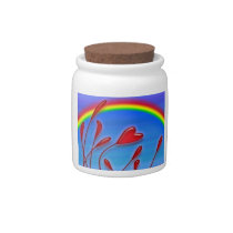 Love Grows Rainbow heart candy jar candy jars