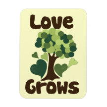 Love Grows Rectangle Magnets