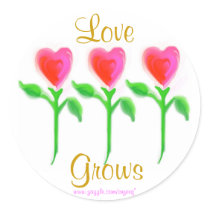 Love Grows sticker (with words)