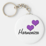 Love harmonica key chains