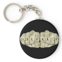 tatoo, love, hat, cool, funny, swag, urban, hand, vintage, rock, old school, rockabilly, fun, original, street, buttons, Keychain with custom graphic design