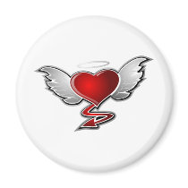 LOVE HATE REFRIGERATOR MAGNET