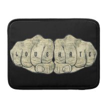 Love & Hate tattoo. MacBook Sleeve