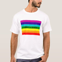 Love > hate t-shirts