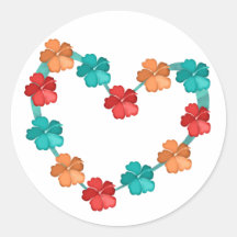 Love Hawaii Round Stickers