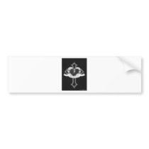 Love Heals Surely - Black & White Bumper Stickers