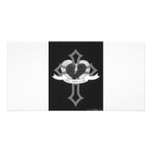 Love Heals Surely - Black & White Photo Cards