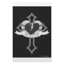 Love Heals Surely - Black & White stationery