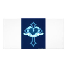 Love Heals Surely - Blue Effect Photo Greeting Card