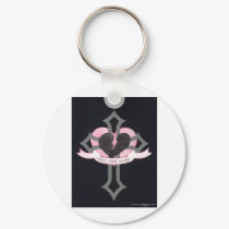 Love Heals Surely, original pink and black colors keychains