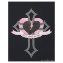 Love Heals Surely, original pink and black colors letterhead