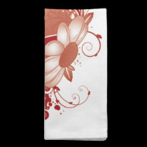 Love heart and flower Napkin napkins