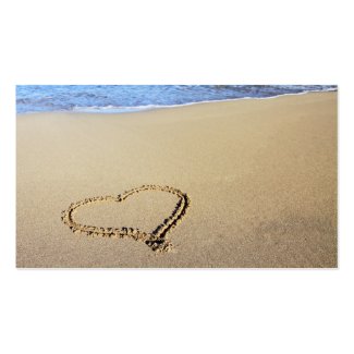 Love Heart Beach Business Card Template
