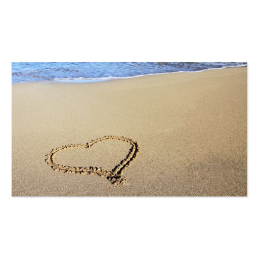 Love Heart Beach Business Card Template (front side)