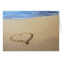 Love Heart Beach Cards
