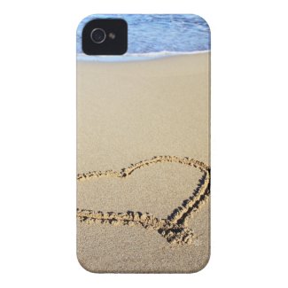 Love Hearts On The Beach Love Heart Beach Case-Mate iPhone 4 Case