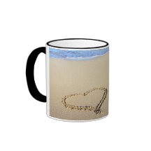 Love Heart Beach Mugs