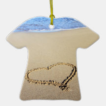 Love Heart Beach Ornament