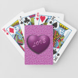 Love Heart Bicycle Playing Cards