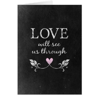 Love Heart Chalkboard Greeting Card