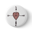Love Heart Compass Button by junipergrove Love Heart Compass Button