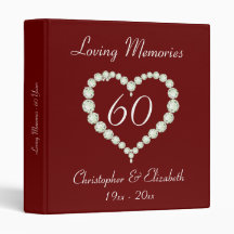 Love Heart Diamond Anniversary Binder