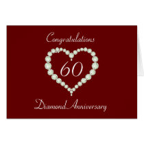 Love Heart Diamond Anniversary Card